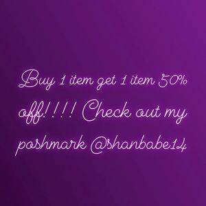 Buy one get one 50% off!